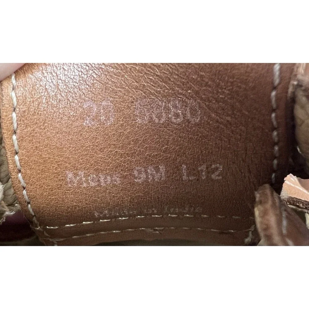 Johnston & Murphy Fisherman‎ Sheepskin Leather Sandals Tan Gladiator Men's 9M